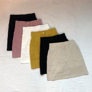 Pocket-detail A-line Miniskirt