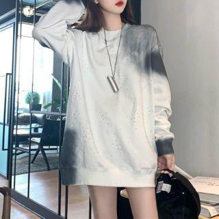 Tie Dye Pullover White - One Size