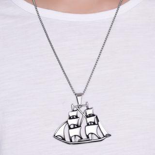 Stainless Steel Sailboat Pendant Necklace