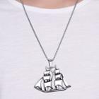 Stainless Steel Sailboat Pendant Necklace