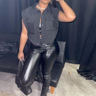 Plain Quilted Cropped Vest