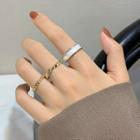 Set Of 3: Alloy Ring (assorted Designs) Set Of 3 - Ring - Women - White - One Size