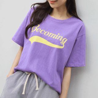 Becoming Printing Cotton T-shirt