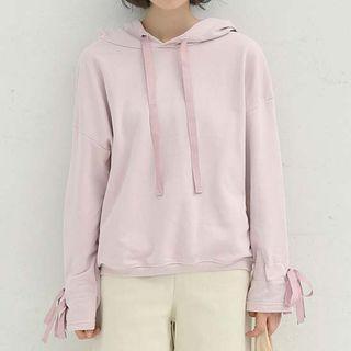 Tie-cuff Hoodie