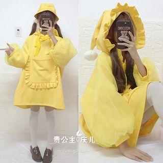 Frill-trim Oversized Hoodie