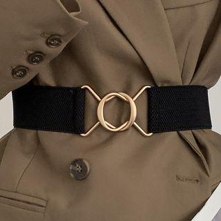 Alloy Buckle Belt Black - One Size