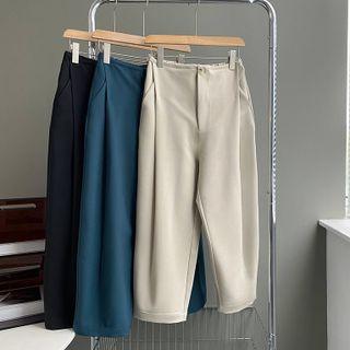 High Waist Cropped Loose Fit Pants