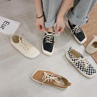 Square Lace-up Sneakers