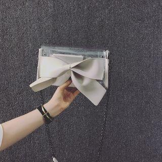 Bow Pvc Crossbody Bag