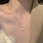 Shell Square Pendant Necklace Gold - One Size
