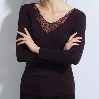 Plain Thermal Long-sleeve T-shirt