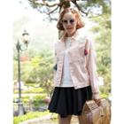 Corsage Buttoned Distressed Cotton Jacket