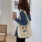 Panda Embroidered Tote Bag