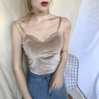 Pleuche Crop Cami Top