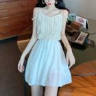 Faux Pearl Cold Shoulder Camisole Top