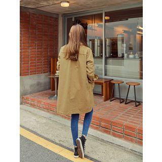 Embroidery Buttoned Cotton Jacket