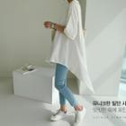Asymmetric Short-sleeve T-shirt Ivory - One Size