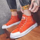 Lace Up High-top Canvas Sneakers