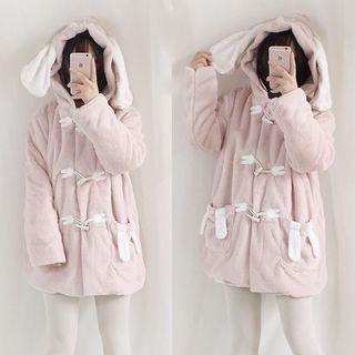 Rabbit Ear Toggle Coat Light Pink - One Size