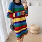 Striped Sweater Dress Stripes - Multicolor - One Size