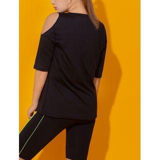 Cutaway-shoulder Sports Top