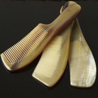 Horn Hair Comb 7109 - Almond - 18.5cm
