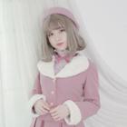 Furry Trim Cropped Coat