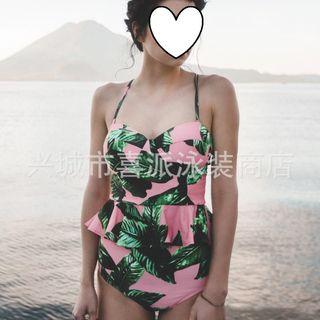 Swim Set: Floral Swim Top + Bottom