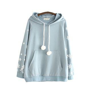 Snowflake Print Hoodie
