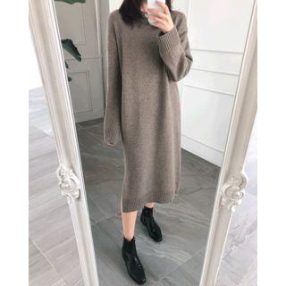 Wool Blend Midi Sweater Dress