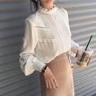 Frill Trim Pintuck Blouse