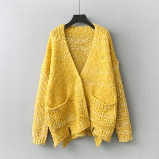 Distressed Chunky Knit Cardigan