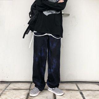 Tie-dye Straight-cut Pants
