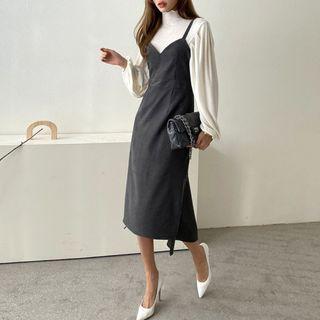 Dip-back Pinafore Dress