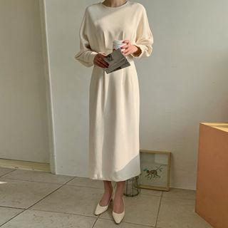 Pintuck-detail Dress