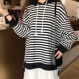 Striped Hoodie Stripes - Black & White - One Size