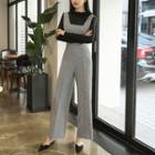 2019 Spring New In Seoul Shepard-check Overall Pants