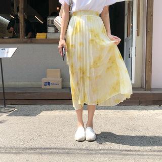 Pleated Tie-dyed Skirt