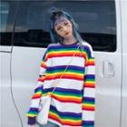 Striped Long-sleeve T-shirt Stripe - Multicolor - One Size