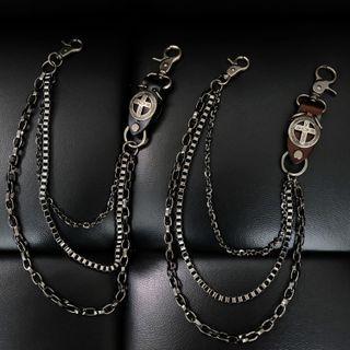 Cross Layered Alloy Jeans Chain