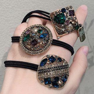 Rhinestone Hair Tie (various Designs) / Set