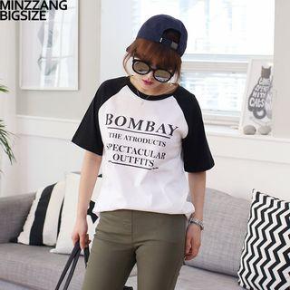 Raglan-shoulder Letter Print T-shirt