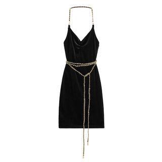 Halter Velvet Dress