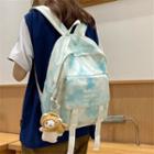 Tie-dye Nylon Backpack / Bag Charm / Brooch / Set