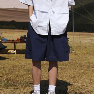 Wide Leg Shorts / Elbow-sleeve Shirt