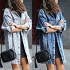 Long Sleeve Button-through Denim Shirt