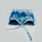 Tie-dyed Short Wallet Blue & White - One Size