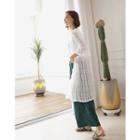 3/4-sleeve Lace Long Cardigan