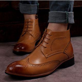 Brogue Lace-up Ankle Boots