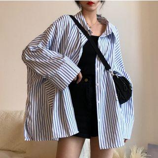 Duo-pocket Striped Shirt